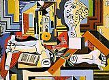 Pablo Picasso Famous Paintings - Studio with Plaster Head